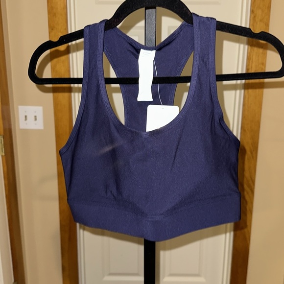 Fabletics Women’s On-The-Go  Medium Impact Sports Bra Deep Navy - Picture 6 of 11